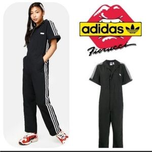 Adidas x Fiorucci trefoil triple 3 stripe jumpsuit Coveralls size XS S